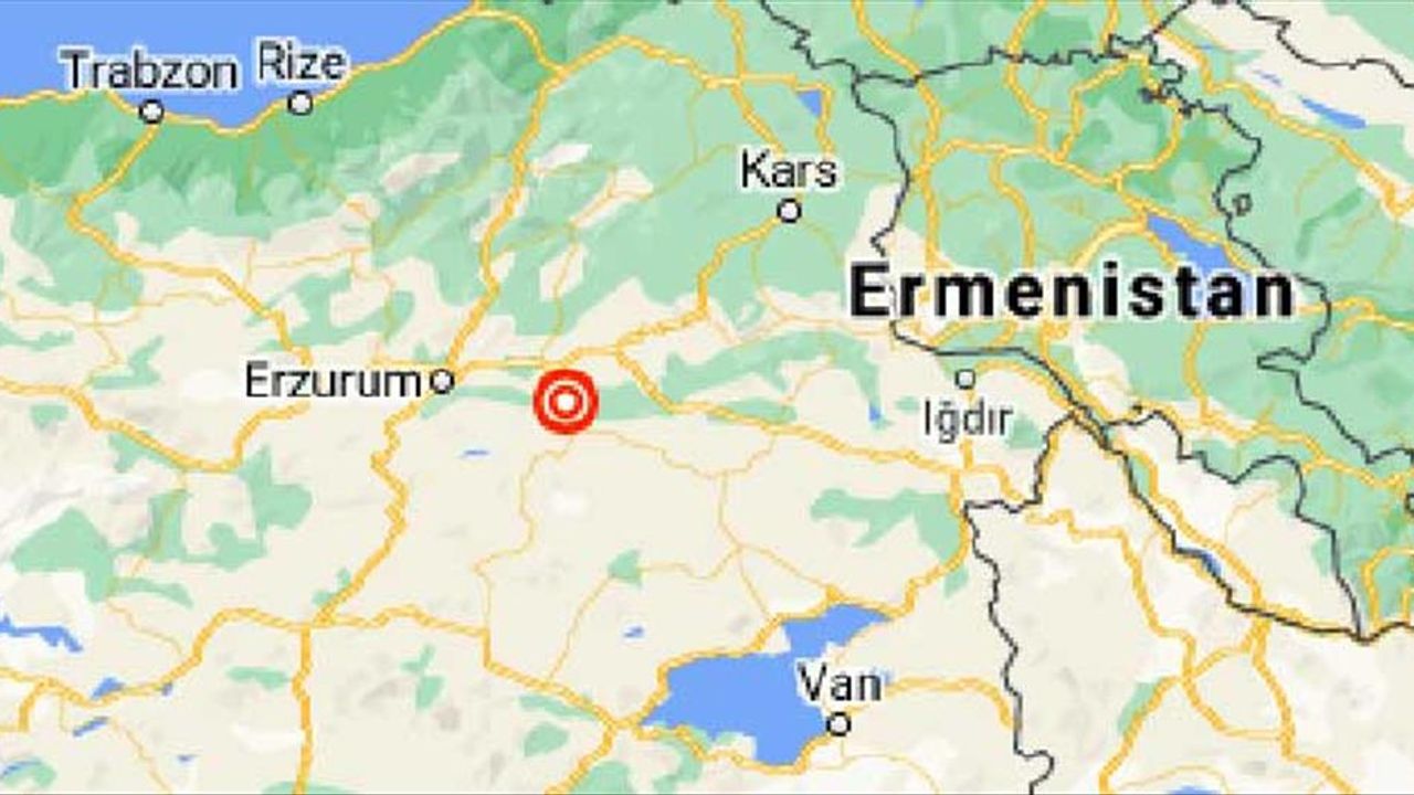 Erzurum'da 5,2 büyüklüğünde deprem