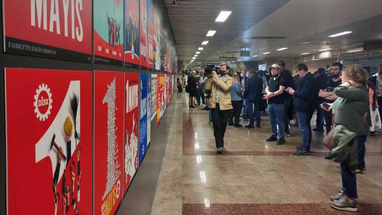 DİSK'in '1 Mayıs hafıza sergisi' Taksim Metrosu'nda açıldı