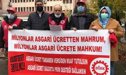 DİSK'ten 10 bölgede vergi daireleri önünde asgari ücret eylemi