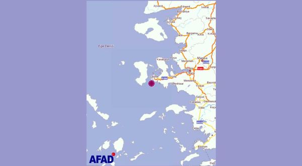 İzmir Çeşme açıklarında 4.4 büyüklüğünde deprem