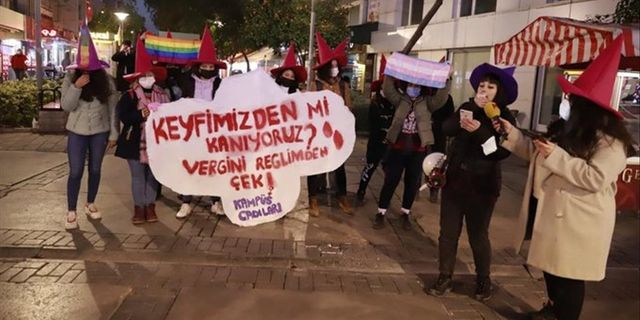 Kadın hijyen ürünlerine zammı 'Kampüs Cadıları'ndan protesto