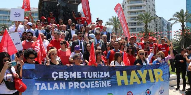 AKP'nin 'Çeşme'yi talan' projesine Ata'nın huzurunda tepki