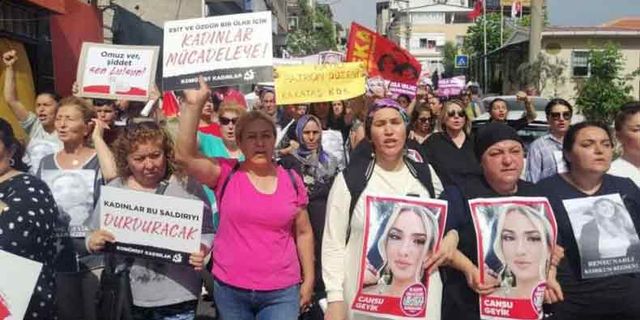 İzmir'de kadınlar, boşanmak istediği için öldürülen Cansu Geyik için yürüdü